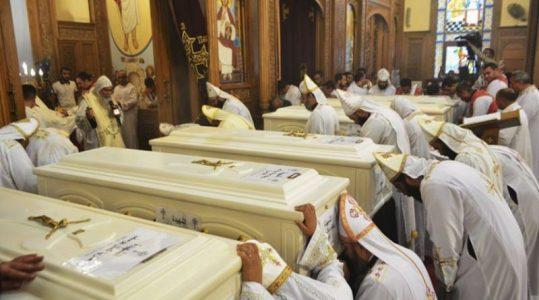 ISIS terrorists who murdered Egyptian Coptic pilgrims are shot by the police