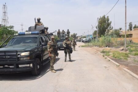 Five Islamic State operatives in the custody of the Iraqi Federal Intelligence Agency