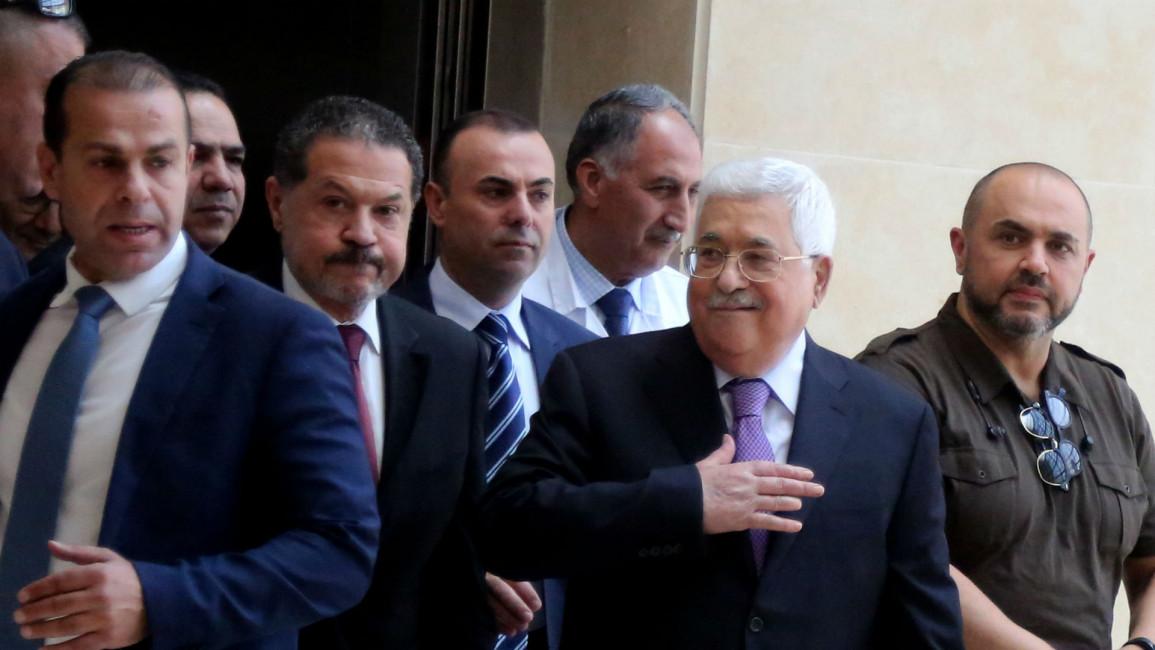 Palestinian Authority president Mahmoud Abbas meets Hamas chief Ismail ...