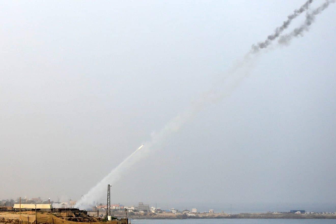 Gaza terrorists launch rockets towards sea, triggering alert