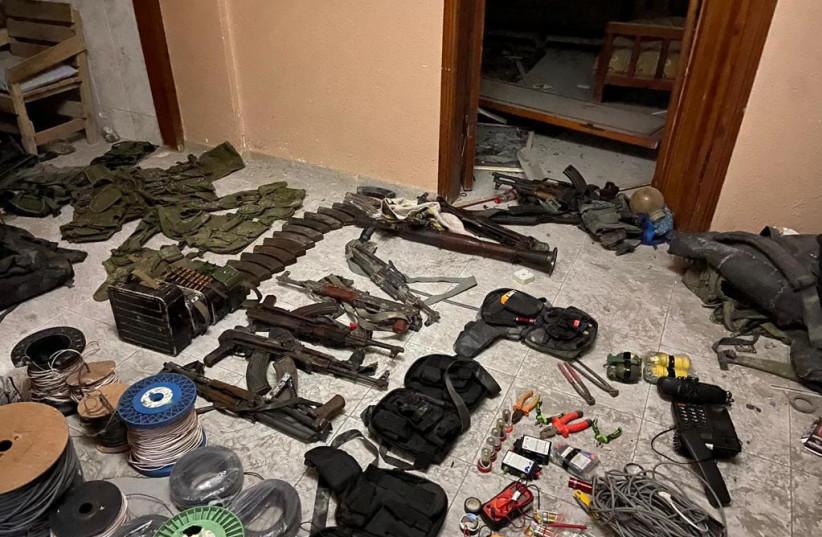 IDF uncovers Hamas weapons cache, terror lab inside Gaza