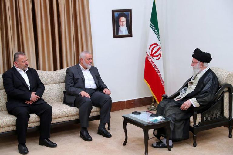 Iranian state media confirm meeting between Khamenei, Hamas’ Haniyeh in Tehran