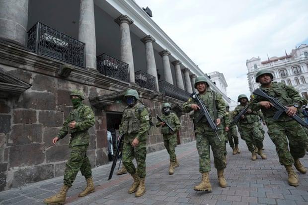 Armed gang storms Ecuador TV station as state of ‘internal armed conflict’ declared