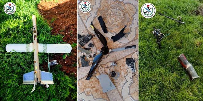 Seven terrorist drones shot down in Hama and Idleb countryside