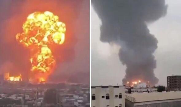 Fiery mushroom clouds erupt as Israel launches all-out assault on Yemen’s Houthis