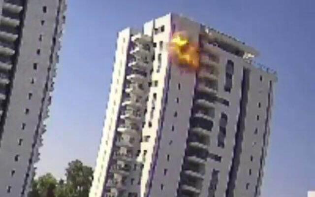 Hezbollah drone hits Nahariya high-rise, as over 20 rockets fired at north