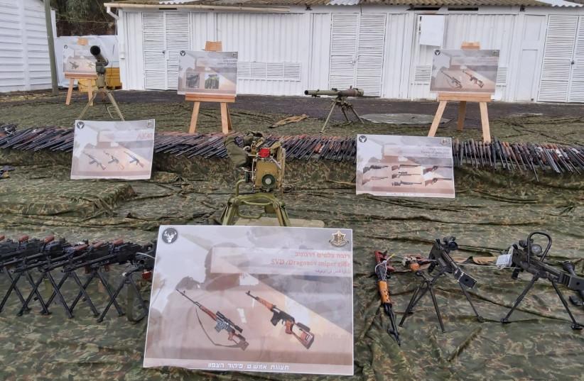 IDF displays thousands of captured Hezbollah weapons, other equipment